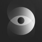 a black and white photo of an eyeball